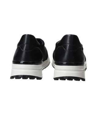 INTER-CHAUSSURES 【BUSSOLA】ストレッチスリッポンスニーカー ブラックコンビ