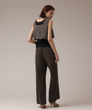 GRACE CONTINENTAL エンブロイダリージレ チャコール