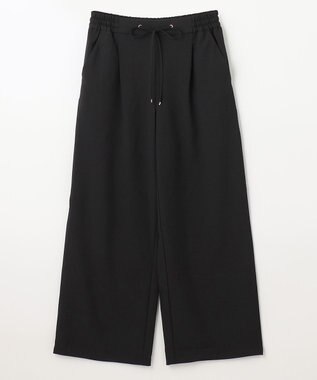 ANY 【ウエストゴム】イージケア美脚パンツ ワイド ブラック