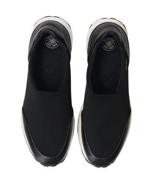 INTER-CHAUSSURES 【BUSSOLA】ストレッチスリッポンスニーカー ブラックコンビ