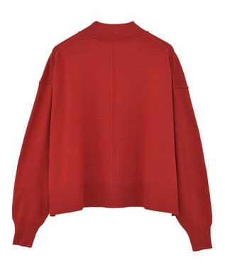 earth music&ecology 【毛玉防止 / 洗濯機洗い可】選べる丈ハイネックニット Red