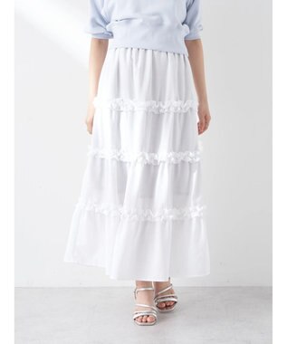 earth music&ecology ミニフリルボリュームスカート