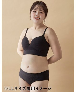 WACOAL ノンワイヤーブラ 【GOCOCi ゴコチ】 ぴったりフィット アンダー部分のズレを軽減 洗濯機洗い可能(ネット使用) ブラトップ レディース ハーフトップ CGG255 /ワコール ブラック