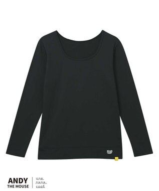 une nana cool MADE WITH ねずみのANDY 綿混裏起毛シャツ BL