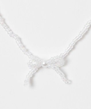 WEGO Lカラービーズリボンネックレス 柄1