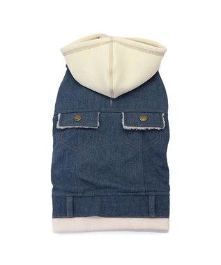 PET PARADISE ペットパラダイス 重ね着風デニムジャケット  小型犬 ネイビー