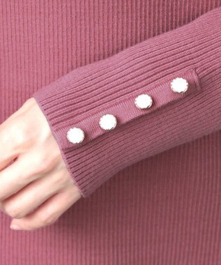 Tiaclasse 【洗える】タートルボタンニットトップス ピンク