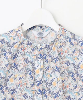 J.PRESS LADIES 【洗える】Liberty バンドカラー プルオーバー ブラウス オフ系