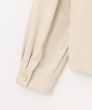 J.PRESS LADIES 【洗える】ツイルジャージー シャツ ジャケット グレージュ系