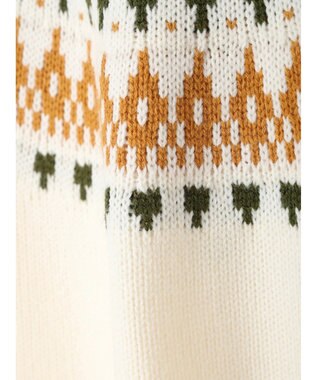 CRAFT STANDARD BOUTIQUE 【男女兼用】求心柄クルーネックニット Ivory