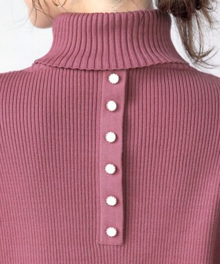 Tiaclasse 【洗える】タートルボタンニットトップス ピンク