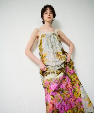 GRACE CONTINENTAL ジャルダンプリントマキシ マルチ