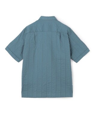 JOSEPH HOMME 【新素材】タックドビーストレッチ 　レギュラーカラー半袖シャツ ダルブルー系