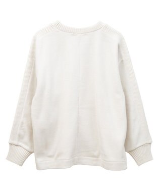 Green Parks フリース袖リブドッキングプルオーバー Beige