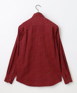 JOSEPH ABBOUD 【ソフトな着心地/I単品羽織にも】 コーデュロイフラワープリント シャツ レッド系5