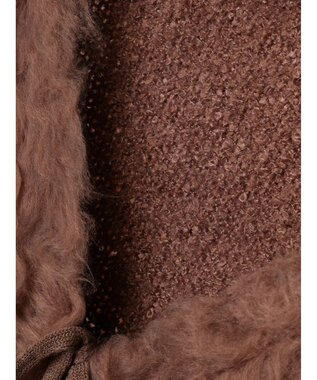 earth music&ecology 起毛リボンニットカーディガン Brown