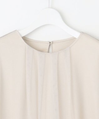 自由区 【洗える】シアーチュールプルオーバー カットソー ベージュ