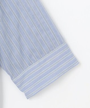 J.PRESS LADIES 【洗える】シアーピンストライプ ブラウスライク カットソー サックスベース系