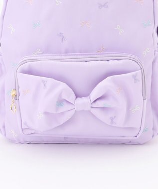 ANY KIDS 【10L容量】総柄刺繍リュック ラベンダー