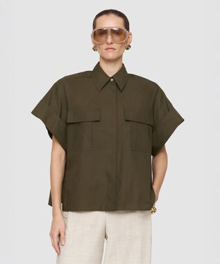 JOSEPH ポプリンコットン　ショートスリーブシャツ Palm Leaf