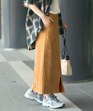 AMERICAN HOLIC ヌバック調スカート Camel