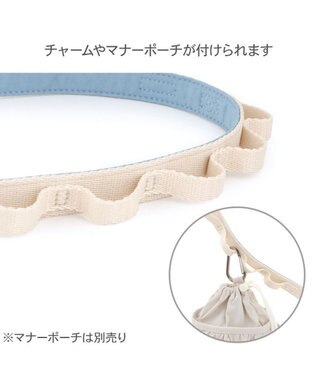 PET PARADISE ペットパラダイス 小花柄 デニム リード ＳＭ 中型犬 ブルー