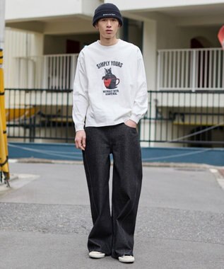 WEGO グラフィックBIG　T（長袖） ホワイト