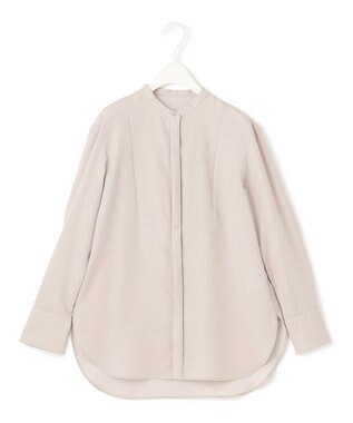 ICB 【接触冷感・UVケア・速乾・洗える】 FluidBackSatin シャツブラウス トープ系