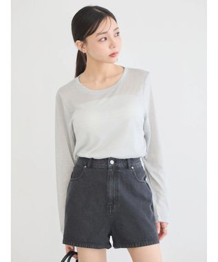 earth music&ecology ラメシアープルオーバー Silver