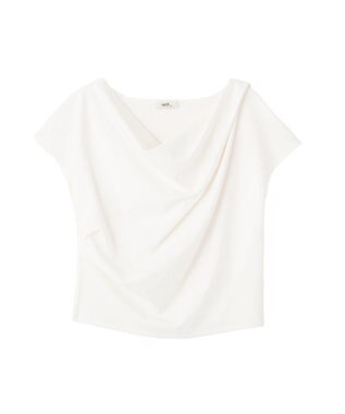 earth music&ecology フレンチスリーフドレーププルオーバー Off White