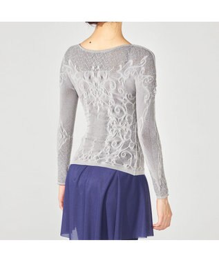 Chacott 【ノーソーイングニット】リバーシブルクルーネックトップ グレー