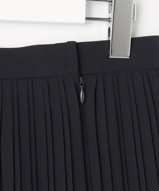 J.PRESS LADIES L ノルディス2wayジョーゼット プリーツ スカート ネイビー系