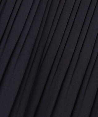 J.PRESS LADIES L ノルディス2wayジョーゼット プリーツ スカート ネイビー系