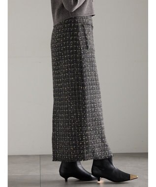Te chichi ツィードロングナロースカート《2025winter catalog item》 チャコールグレー