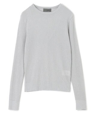 uncrave 【手洗い可】ラメ シアー クルーネック ニット（uncrave STANDARD） シルバー