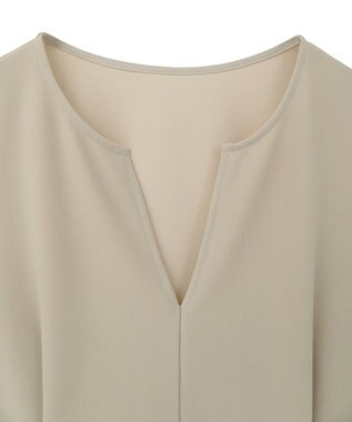 Green Parks 楽ちんリップルペプラムベスト Light Beige