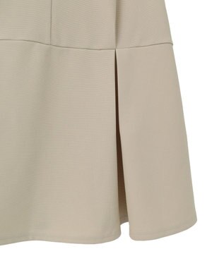 Green Parks 楽ちんリップルペプラムベスト Light Beige