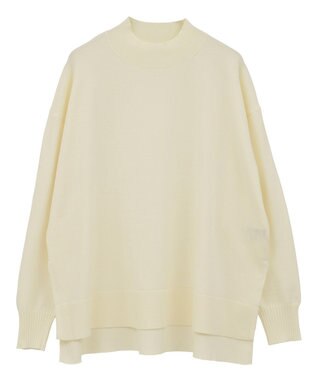 earth music&ecology 【毛玉防止 / 洗濯機洗い可】選べる丈ハイネックニット Ivory