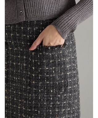 Te chichi ツィードロングナロースカート《2025winter catalog item》 チャコールグレー
