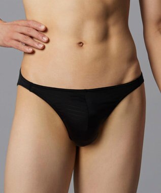 WACOAL MEN ブリーフ フロント立体設計 快適キープ 適度なフィット感 前閉じ ボーダー 下着 GF2401 /ブロス ブラック