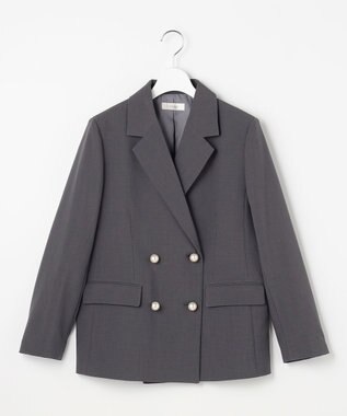 Feroux 【先行予約】パール釦テーラード ジャケット グレー系