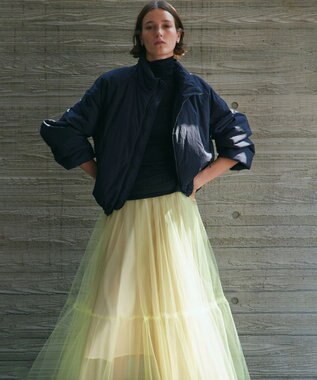 NAVE 【Nave・洗える】チュールフレアースカート イエロー系