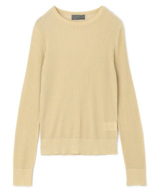 uncrave 【手洗い可】ラメ シアー クルーネック ニット（uncrave STANDARD） ゴールド