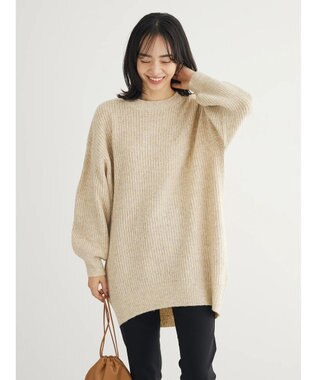 Green Parks ＭＩＸ畦ニットチュニック Beige