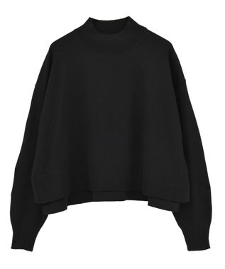 earth music&ecology 【毛玉防止 / 洗濯機洗い可】選べる丈ハイネックニット Black