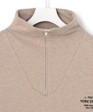 J.PRESS YORK STREET 【UNISEX】ヘビー天竺ハーフジップ スウェット アイボリー系