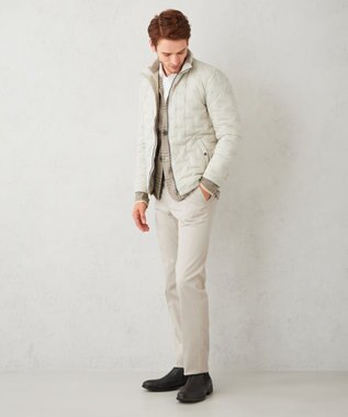 JOSEPH ABBOUD 【ウエストも伸びる】オーガニックストレッチピケ パンツ アイボリー系