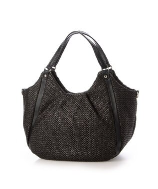 Y'SACCS ストロー風2wayトートバッグ ブラック