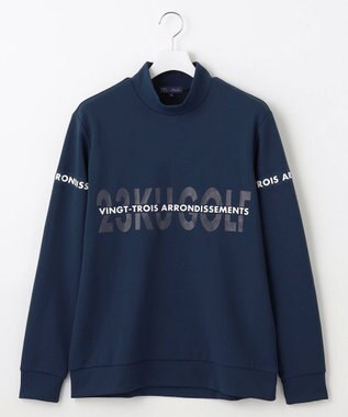 23区GOLF 【MEN】ストレッチモックネックシャツ ネイビー系