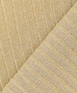 uncrave 【手洗い可】ラメ シアー クルーネック ニット（uncrave STANDARD） ゴールド